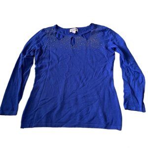 Oliver blue sweater with rhinestones size XL